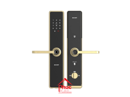 KHOÁ VÂN TAY THÔNG MINH SHARP A1-B VÀNG (GOLD)