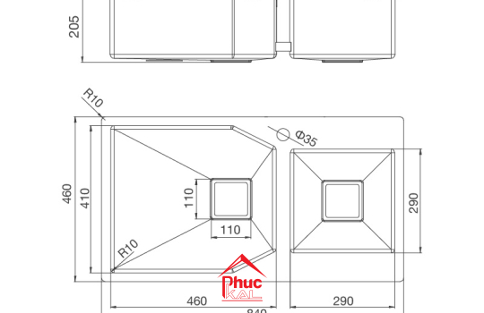 Chậu rửa chén MS 610T