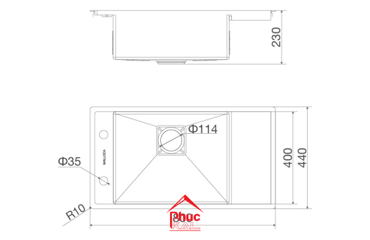 Chậu rửa chén MS 6303 WST