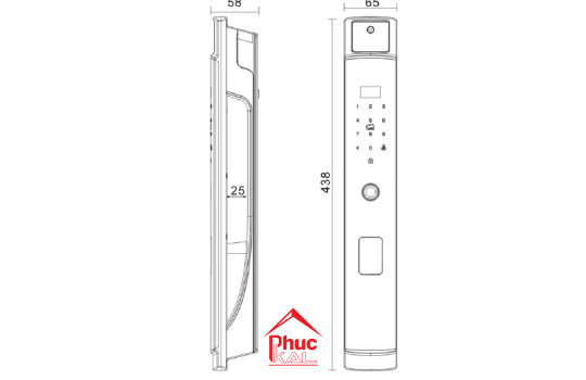 KHOÁ VÂN TAY THÔNG MINH SHARP S2-V XÁM (GRAY)