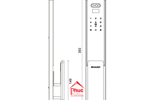 KHOÁ VÂN TAY THÔNG MINH S6-FV XÁM (GRAY)