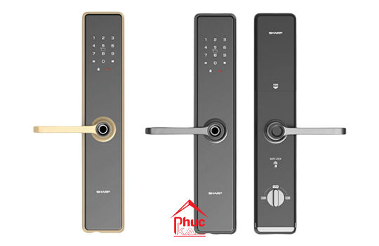 KHOÁ VÂN TAY THÔNG MINH SHARP A1-B VÀNG (GOLD)