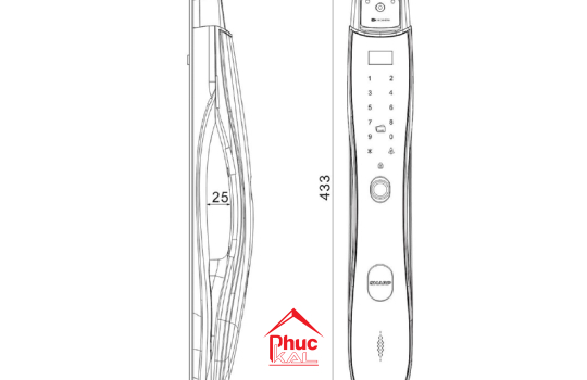 KHOÁ VÂN TAY THÔNG MINH SHARP R6-V XÁM (GRAY)