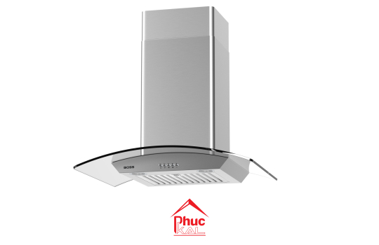 MÁY HÚT MÙI KÍNH CONG GẮN TƯỜNG - ĐIỀU KHIỂN PHÍM CƠ BC2001A