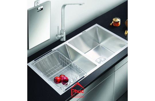 CHẬU ĐÚC 2 HỐ CÂN ÂM BÀN BH8245